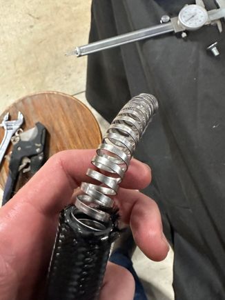 I installed this support coil only into the scavenge lines to ensure the hose maintains its structure due to twists and the vacuum from the pump could be enough to suck the line closed