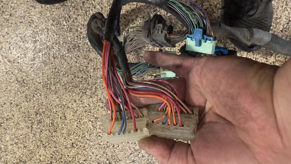 On this clear connector, on the old one there is an orange wire and orange/black wire where on the new, there is no orange/black and the orange next to it is a black/white wire. What are these differences?