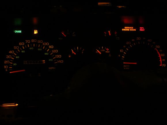 Here is a pic of both the cruise light and low fuel