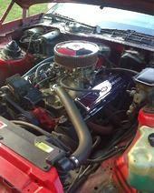 standard bore 327, weiand intake, 650cfm carb, world products cylnder heads, headman headers, cat back system, removed the cat,