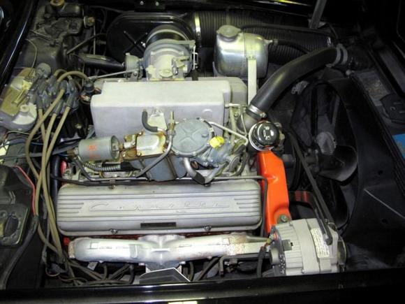 1962 was the first year for the 327 in Corvettes. This particular one is the rare Fuel Injected variation.