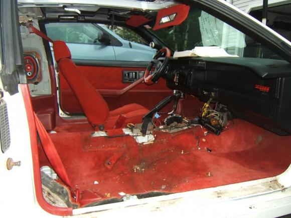 In July of 2010, after hardly driving the car the two previous years and instead spending free time scouring countless salvage yards, Craigslist ads w/travelling for purchases and of course, Ebay, I decided to begin the job of dismantling the interior.