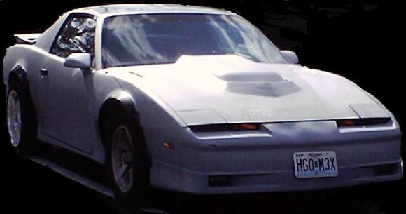 custom made fiberglass hood.