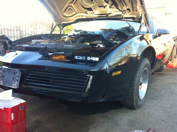 during the headlight conversion