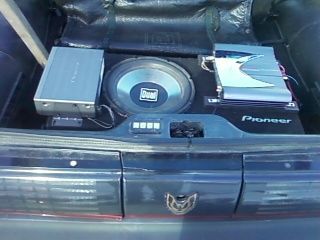 Got my amp,12in sub and Cd changer in the TA,Now just need small amp to run the rear 6x9s in the hatch area