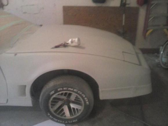 working on  sanding her