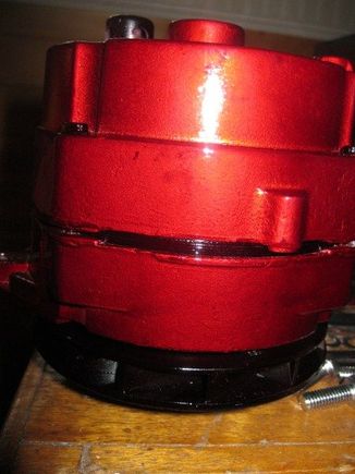 120amp custom  built red alternator