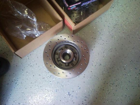 The cross drilled rotors