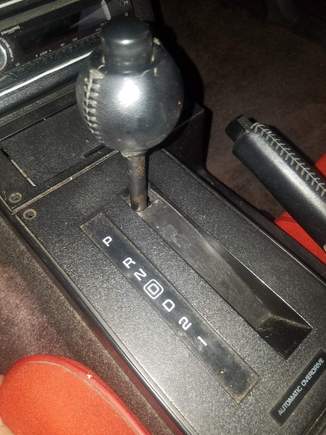 This just shows my gear shifter. Right now it appears to line up correctly, but that's because the cable is not attached to the transmission.