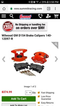 Cost i paid for front calipers