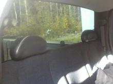 Tint from the inside,you can see some spots were i messed up cutting and sunlight is peaking through