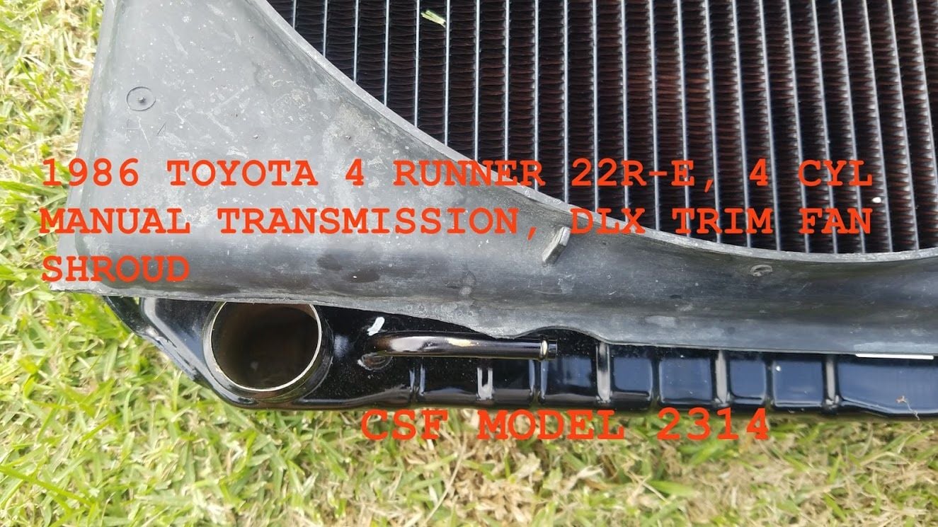 For Toyota 4Runner/Pickup CSF 2314 All-Metal Black Radiator 3 Row Copper/Brass