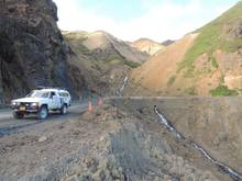 Roland commuting after the landslide