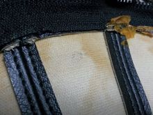 little wear through holes i patched them with cloth an adhesive no repair liquid as once glued they disappeared