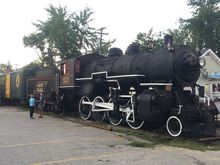 One of the locomotives at Conway Scenic RR.