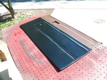 I finally took the time to repair a door panel for the passenger side and paint it with vinyl paint