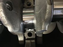 Plastigauge lying on each journal ready to get smashed.