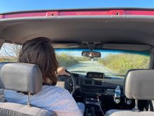 I rode in back for a while to catch some rays.