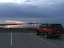 first time in the UP.  sunrise over lake huron and lake michigan.