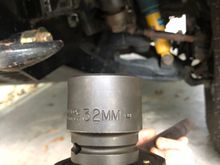 your 32 mm socket required for removal and installatin of the nut, which youll need to reuse.  