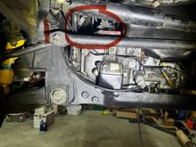 Can someone tell me which path the trans cooler lines follow back to the transmission? They were off when I got it. Thanks!!