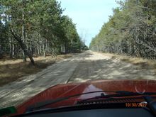 actually met a pickup coming towards me along here