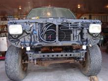 Back together with the new body lift in place. It only took a year to get this part done. I wonder how long 'til she's trail ready?