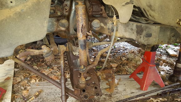 But other than the incredibly rusty suspension and steering components, everything else underneath looks good