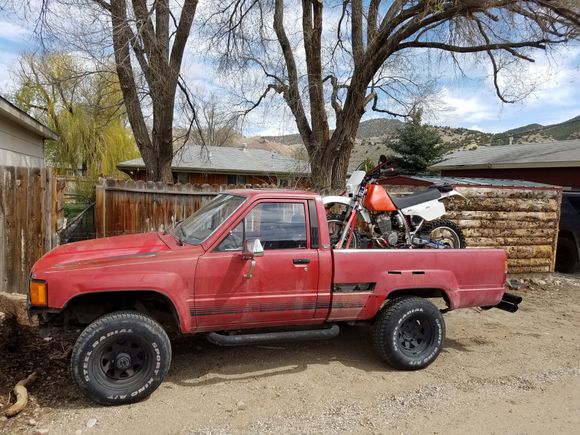 Doing truck stuff in Colorado with my $1000 Pickup and $750 XR250R.