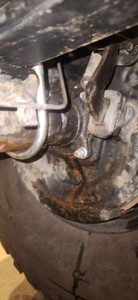 3 of the 8 nuts for the shafts were absolutely trashed. Couldn't of reused them if i wanted too. Picked 4 new stainless flange nuts to replace them. The threads on these studs is M10x1.25