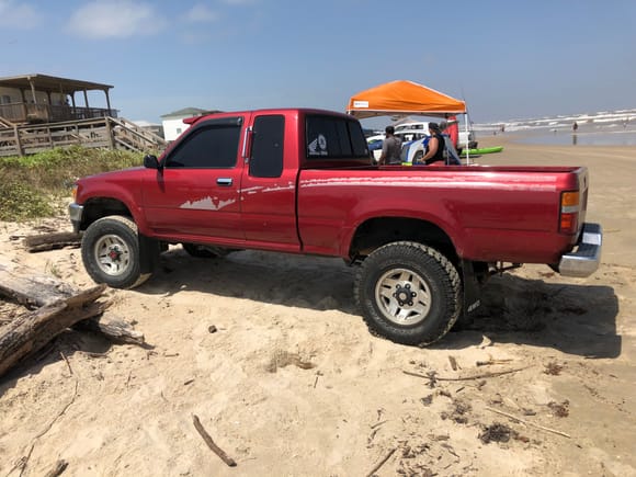 My truck loves the beach