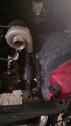 current gas can overflow tank setup that will become a cold air intake