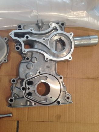 Close up of timing cover