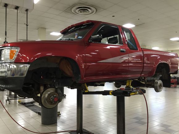 Showing off the new brakes