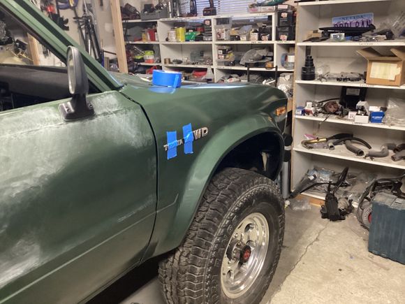 Got started with the polishing on the right front fender. 