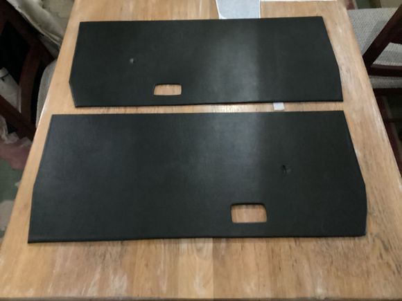 1/4” birch wrapped with an old piece of marine grade vinyl that was laying around from a previous project. 