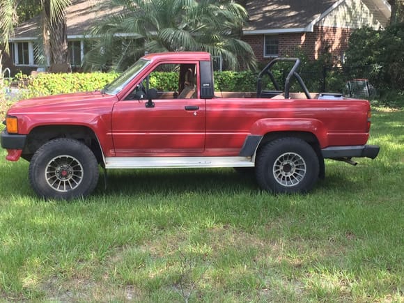 Just got this baby. 1st 4runner, 1986, 91,000 miles, pretty much garage kept until the guy I git it from left it in the weather with windows down for God knows how long. Replaced brakes, shocks...next up valve gasket and suspension looks a little rough.