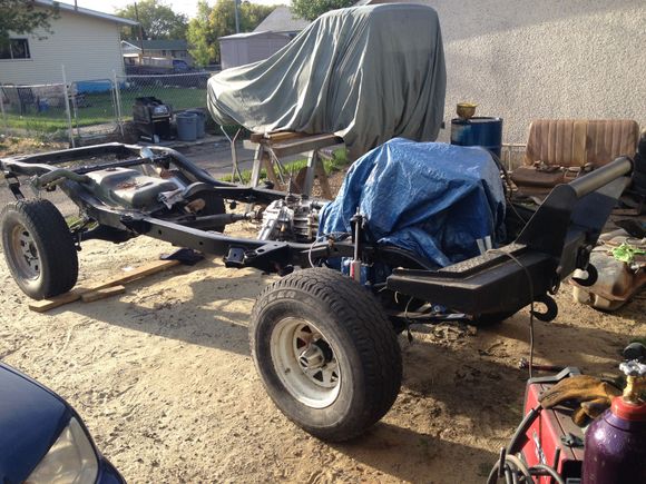 got the bumper mounts welded and test fitted the bumper