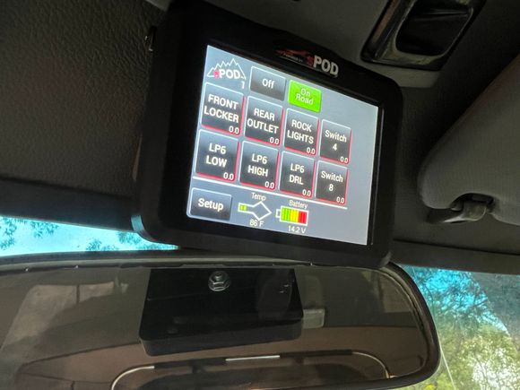 Controller mounted to mirror mount