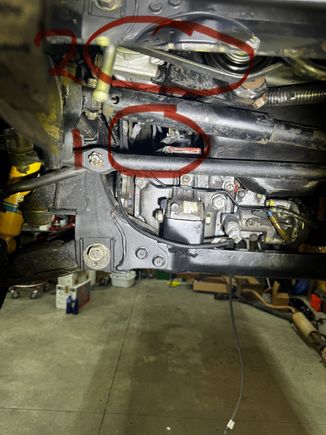 Can someone tell me which path the trans cooler lines follow back to the transmission? They were off when I got it. Thanks!!