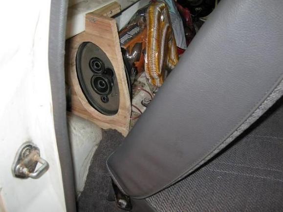 REAR SPEAKERS, BEHIND BACK SEAT