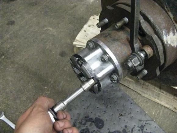 Breaking into the axle.