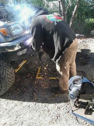 welding my light bar