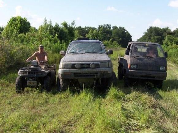 My and my friends out on the trail.