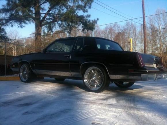 My 86 Olds in the Snow.
