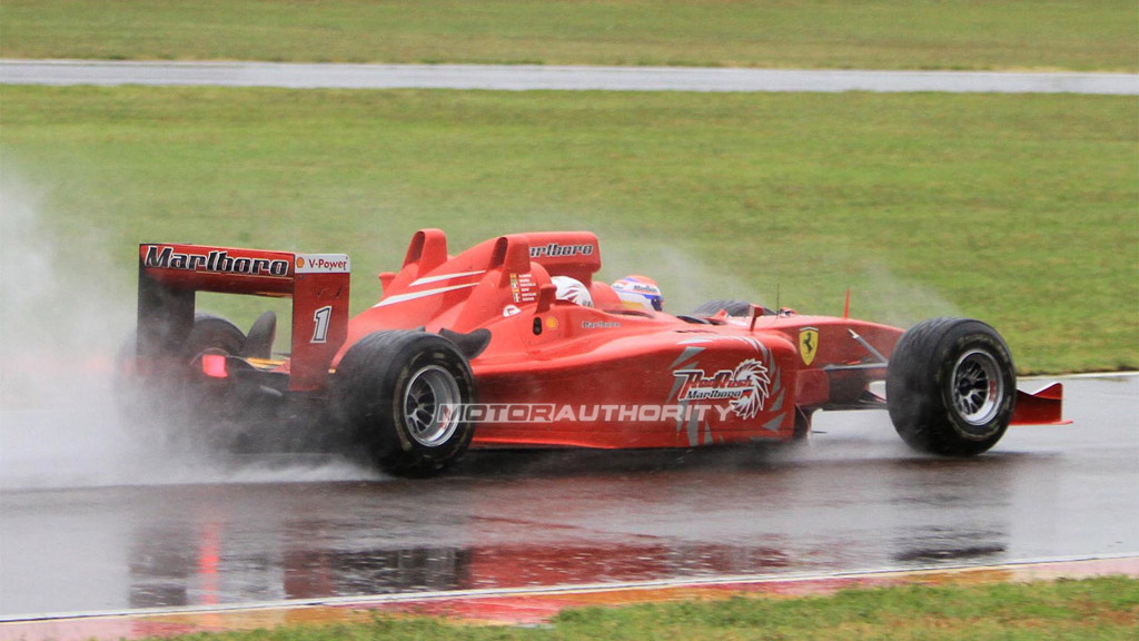 Ferrari Red Rush three-seater F1 car spy shots 