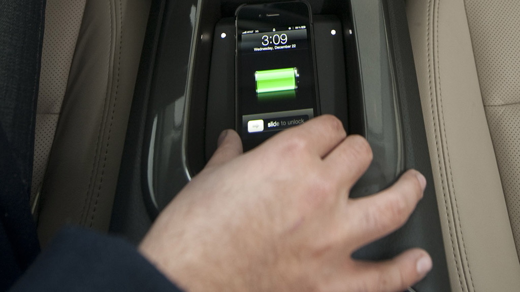 Powermat wireless charge pad in Chevrolet Volt