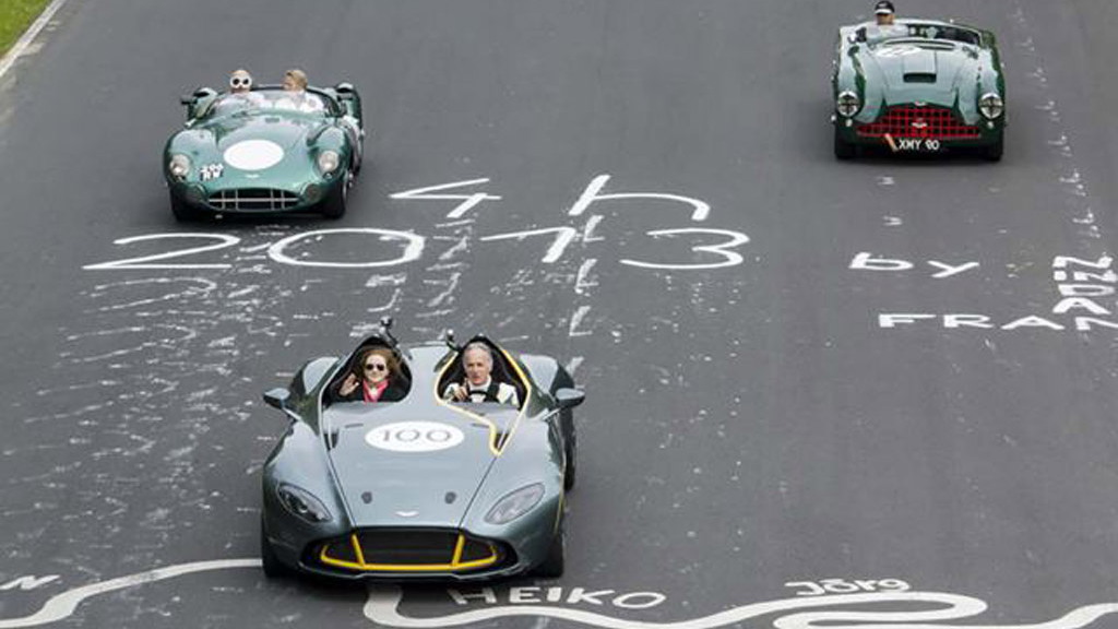 Aston Martin centenary drive at the Nürburgring