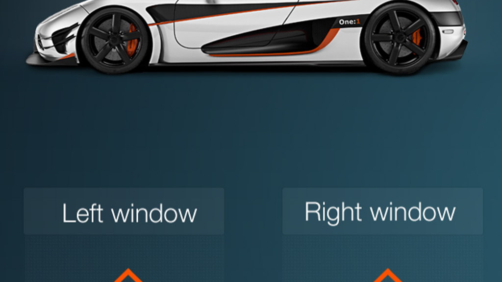 Koenigsegg One:1 smartphone app