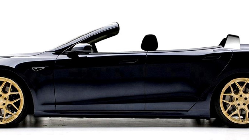 Tesla Model S convertible by Newport Convertible Engineering
